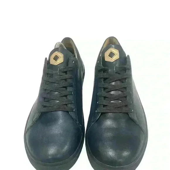 Six Hundred Four  Unisex  Blue Print Leather Sneakers SZ 10 M/ 11.5W/ EUR  43.5 - Picture 7 of 11